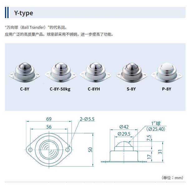 FREEBEAR福力百亞萬向球單元FU-P8L-1800