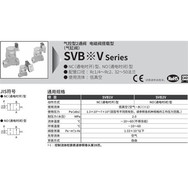 CKD喜開理氣控型2通閥（氣缸閥）SVB2V-20A-02CS-AC100V